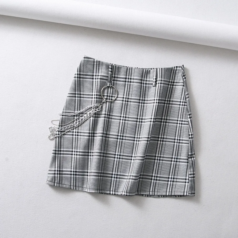 Ladies Fashion New Mini Hip Short Skirt Trend - Grey