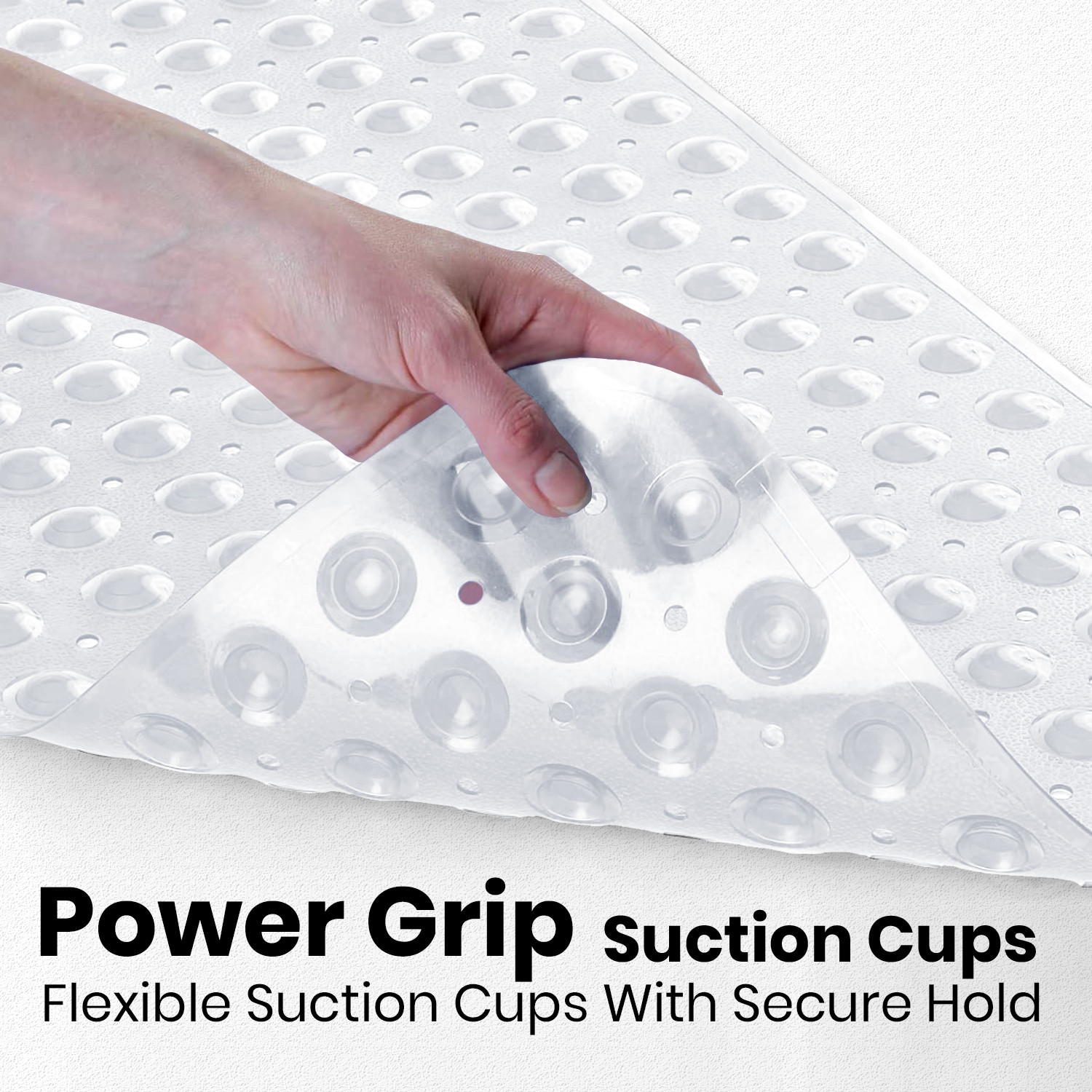 Non Slip Bath Mat Extra Large Shower Bathtub Anti-Mold Rubber Strong Suction — image 7
