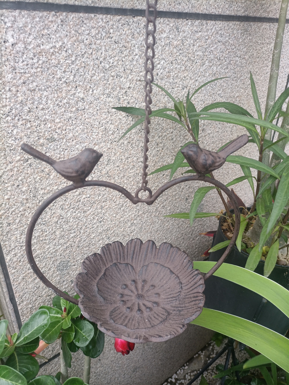 Title 4, Cast Iron Flowers Feeder Garden Decoration Orna...