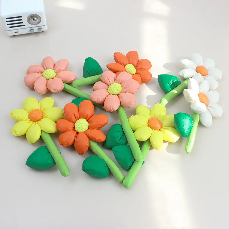 Flowers With Green Leaves Filled Cotton Cute