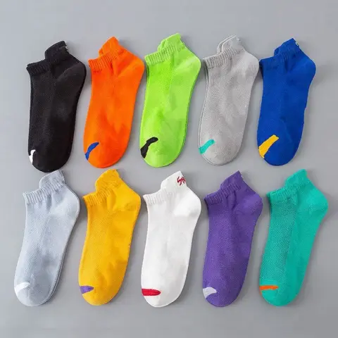 Deodorant Low-top Ankle Socks Mesh Style for Sports Sweat-proof