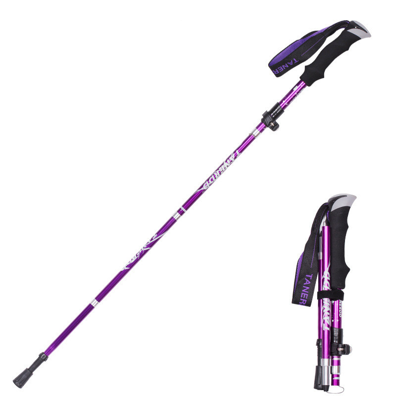 Folding ultralight king poles hiking walking stick