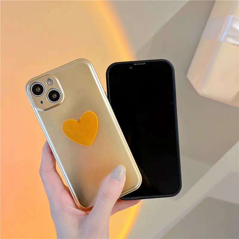 Three-dimensional Love Mobile Phone Electroplating Soft Shell