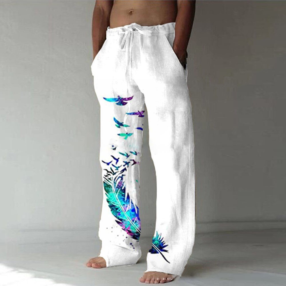Medium Waist Printed Ashion And Comfort Casual Pants