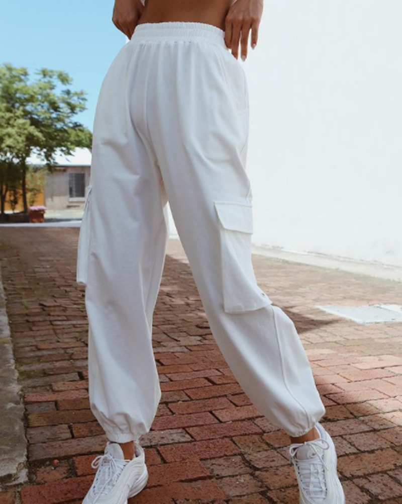 Ladies Casual Knit Fitness Yoga Track Pants