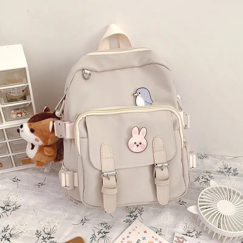 Cute Schoolbag High School Student Soft Girl - Beige