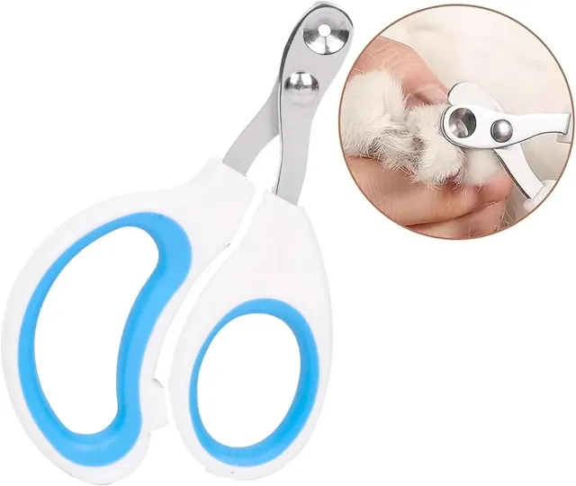 Cat Nail Clippers With Circular Cut Hole Avoid Over Cutting Pet Nail Clippers Sharp Angled Blade Professional Paw Trimmer Set For Novice Pet Famili... Blue - Shop at LoveMi
