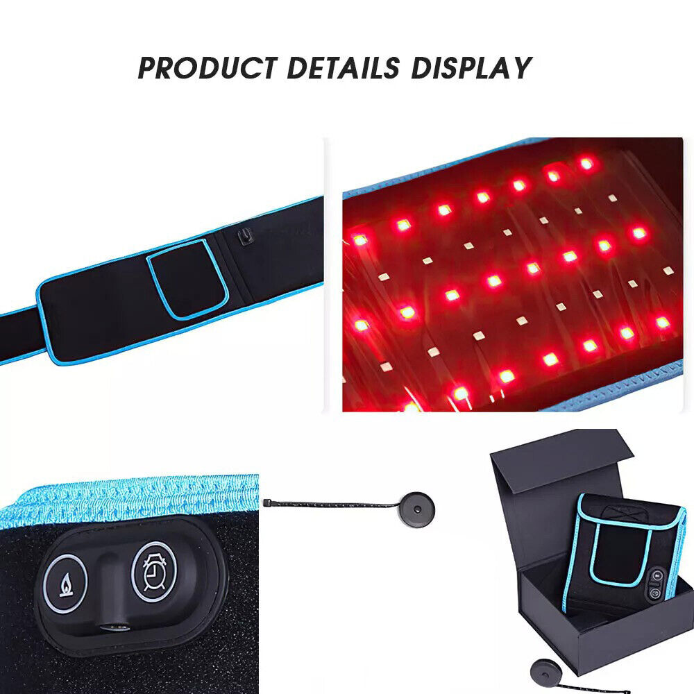 Near Infrared Red Light Therapy Waist Wrap Pad Belt Reduce Fat For Pain Relief — image 9