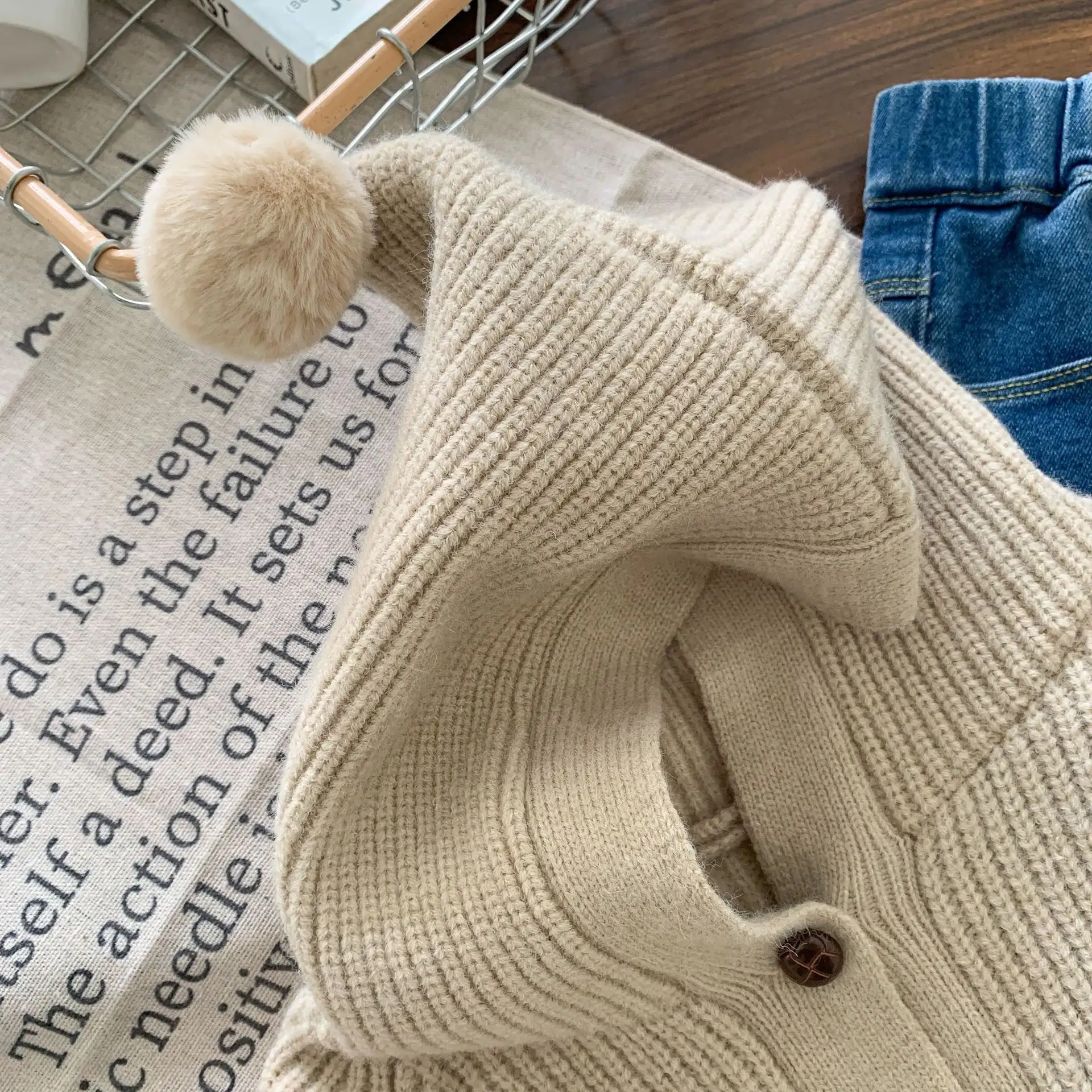 Children's Fashion Solid Color Cardigan