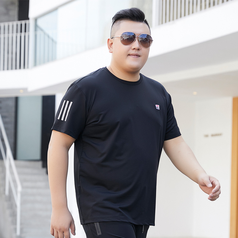 Ouma T Shirt Men's Summer Air-conditioning Ice Silk Five-point Sleeve Top