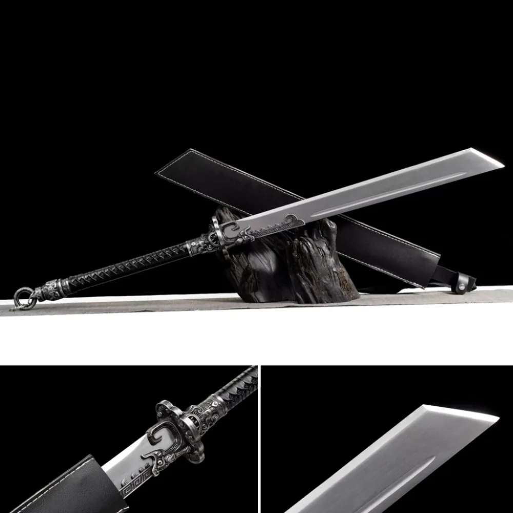 Authentic Sword Blade Integrally Forged Two-Handed Embroidered Spring Saber