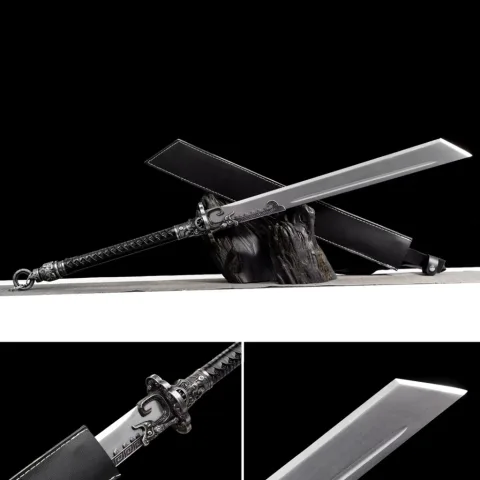 Authentic Sword Blade Integrally Forged Two-Handed Embroidered Spring Saber
