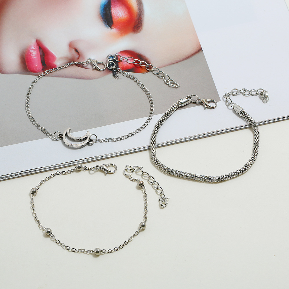 Title 4, Creative Moon Bead Chain Hollov narukvica Set o...