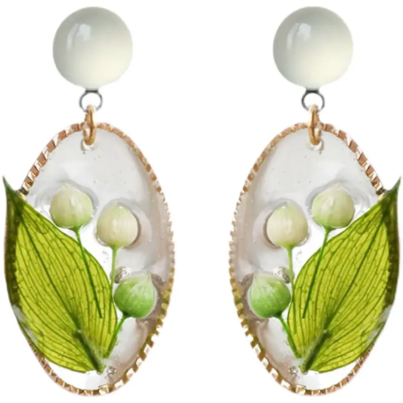 Women's Fashion Oval Picture Frame Earrings