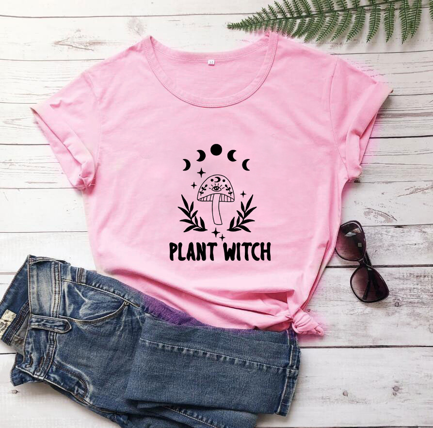 Mushroom Black And White Lettering Pattern Women's Top