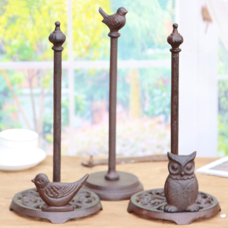 Title 2, Cast Iron Gardening Owl Kitchen Tissue Holder