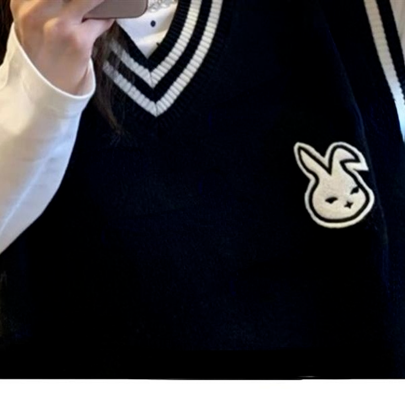 Outer Cute Childlike V-neck Vest Sweater