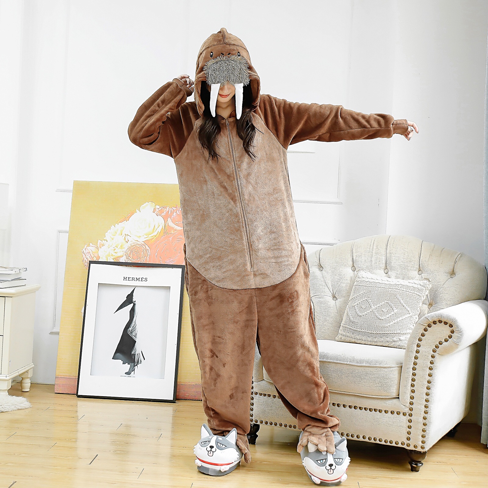 Title 1, Autumn and winter flannel cartoon nightwear