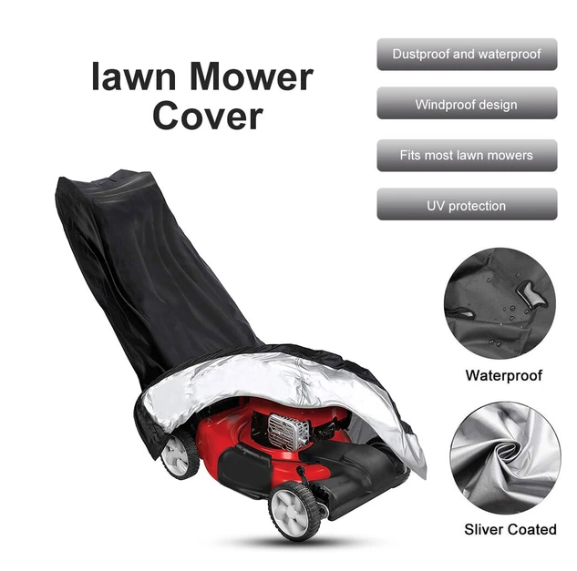 Waterproof Lawn Mower Cover Heavy Duty UV Protector For Push Mower Universal Fit