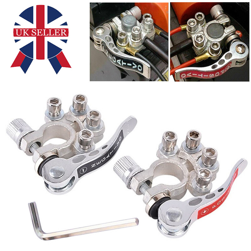 2Pcs Clamp Universal Car Battery Terminal Clip Connector-Pure Copper Truck UK — image 6