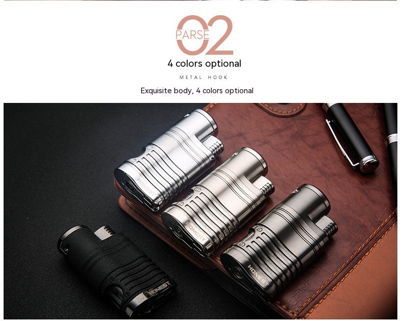 Title 2, Metal Inflatable Four-straight Cigar Lighter