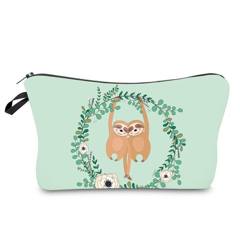 Women's Printed Waterproof Canvas Makeup Clutch Bag