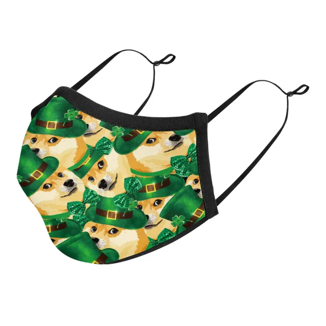 Green Printed Sunscreen, Dustproof, Breathable Double layer Face Mask For Daily Use B1901011 - Shop at LoveMi