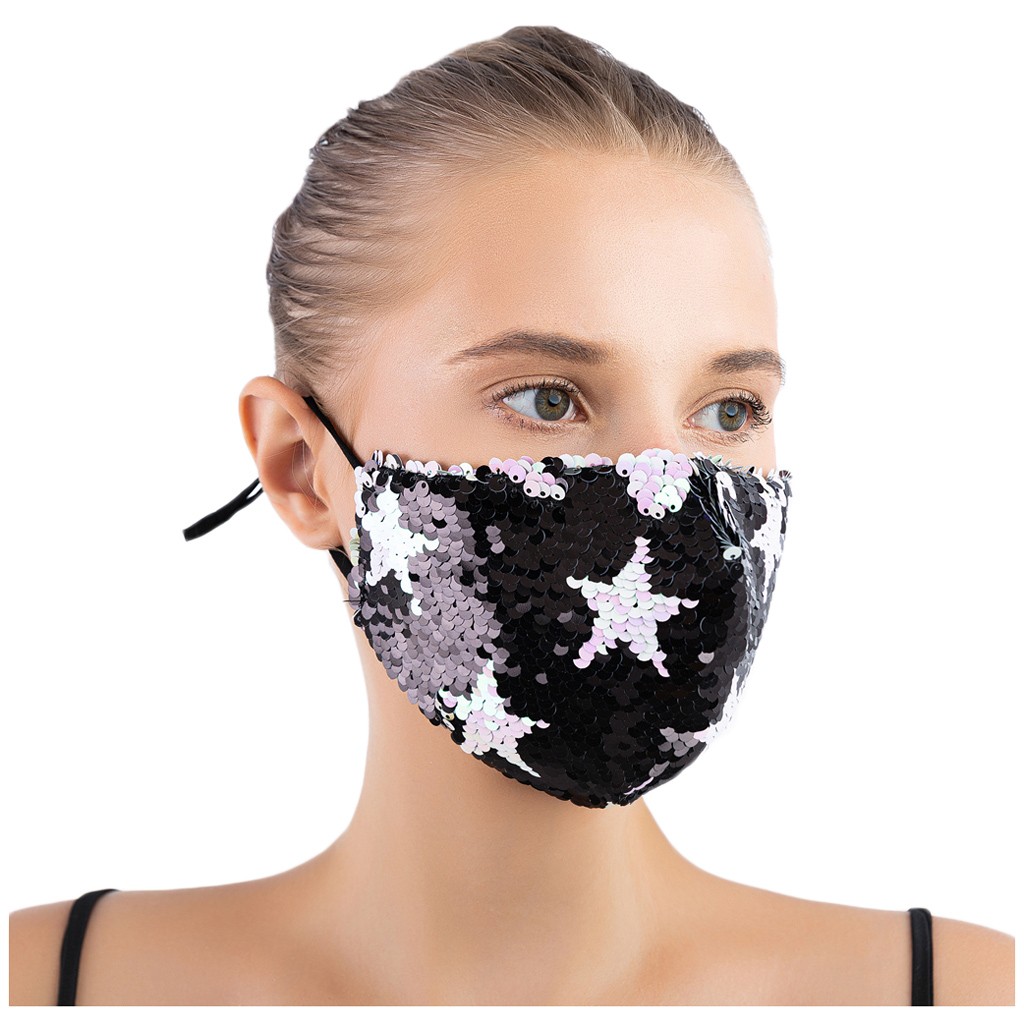 Title 8, Five Pointed Star Bead Sequin Fashion Mask