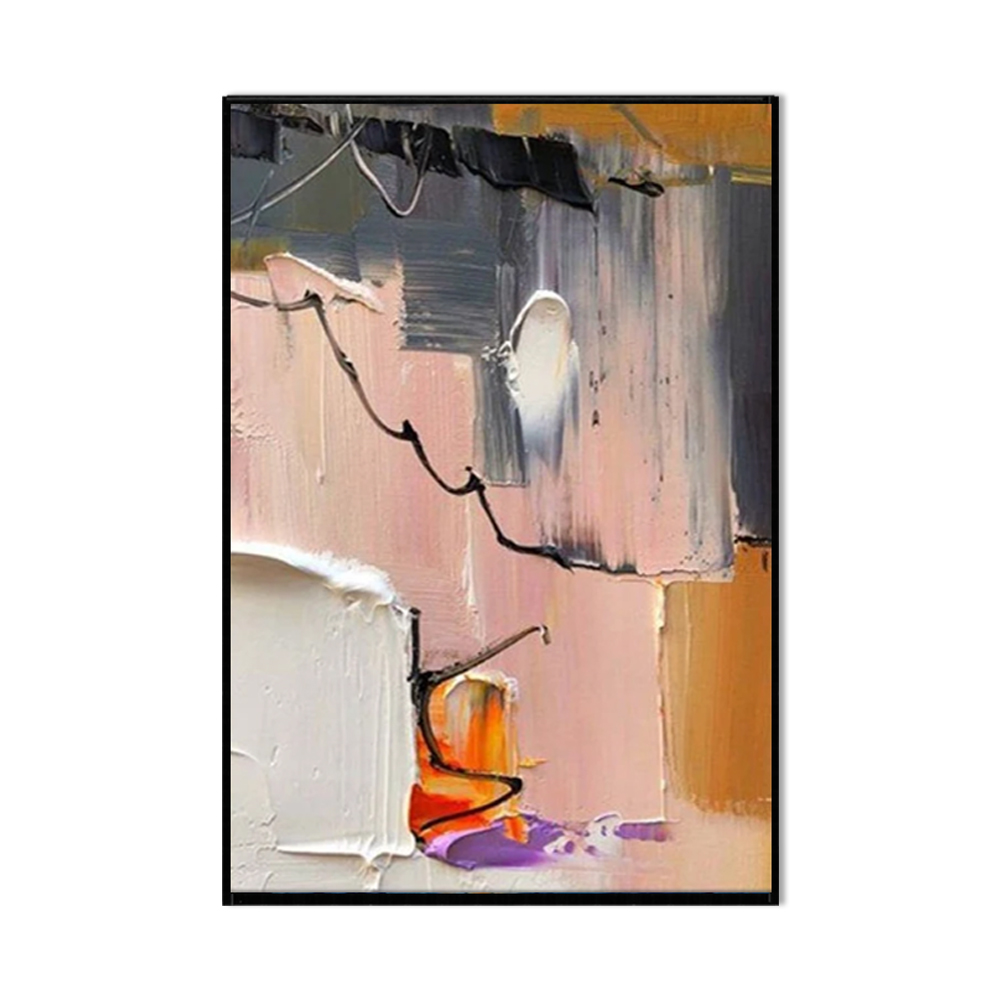 Modern Light Luxury Thick Oil Knife Oil Painting On Canvas Handmade Modern Abstract Wall Art Screen Partition Living Room Entry Home Decor Blocking Dining Painting