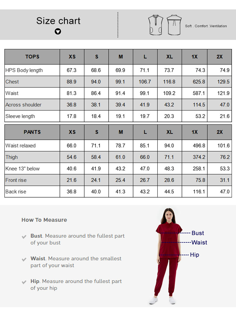 Top Quality Women Scrub Sets Uniform Design Hospital Private Label Scrubs Medical Zipper Uniforms Doctor Nurse Uniform