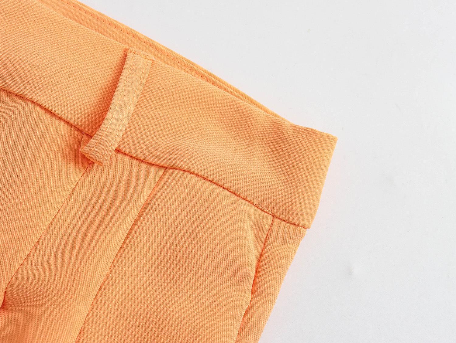 Pleated Suit Pants High Waist Straight Trousers