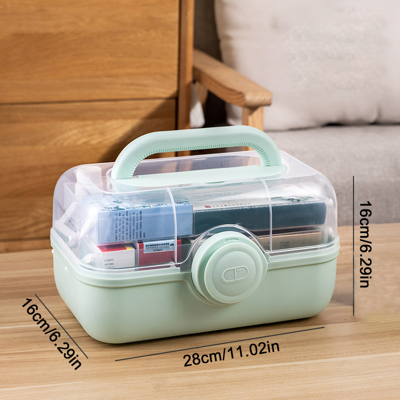 Medicine Organizer Box Large Capacity Portable First Aid Kit Storage. — image 5
