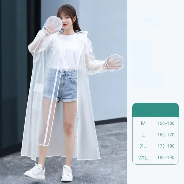 Electric Car Long Full Body Rainstorm Single Raincoat White - Shop at LoveMi