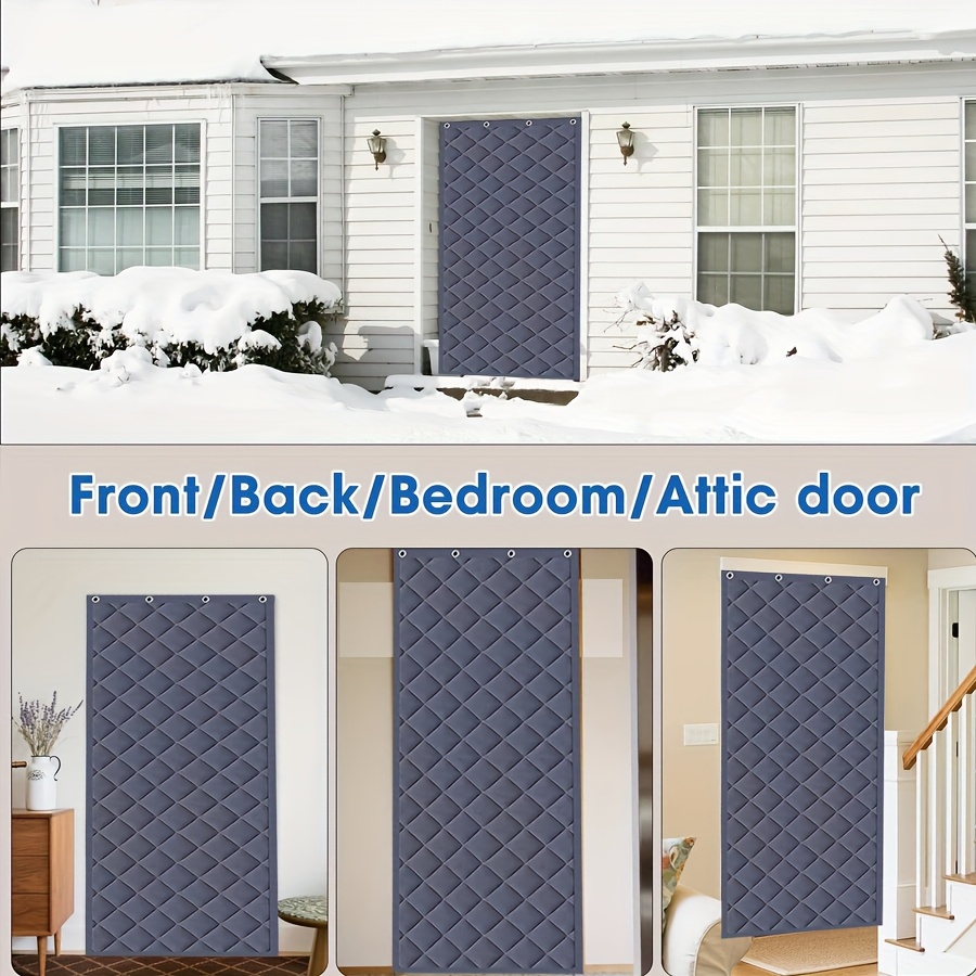 Winter Magnetic Quilted Door Curtain, Hook-style For Easy Installation, Windproof And Cold-resistant, Keeps Heat In, Suitable For RVs, Home Entrances, Garages, Porches, And More, Providing Warmth, Lig — foto 8