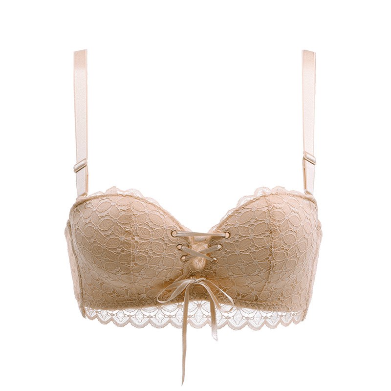 Title 6, Lace underwear women no steel ring half cup bra