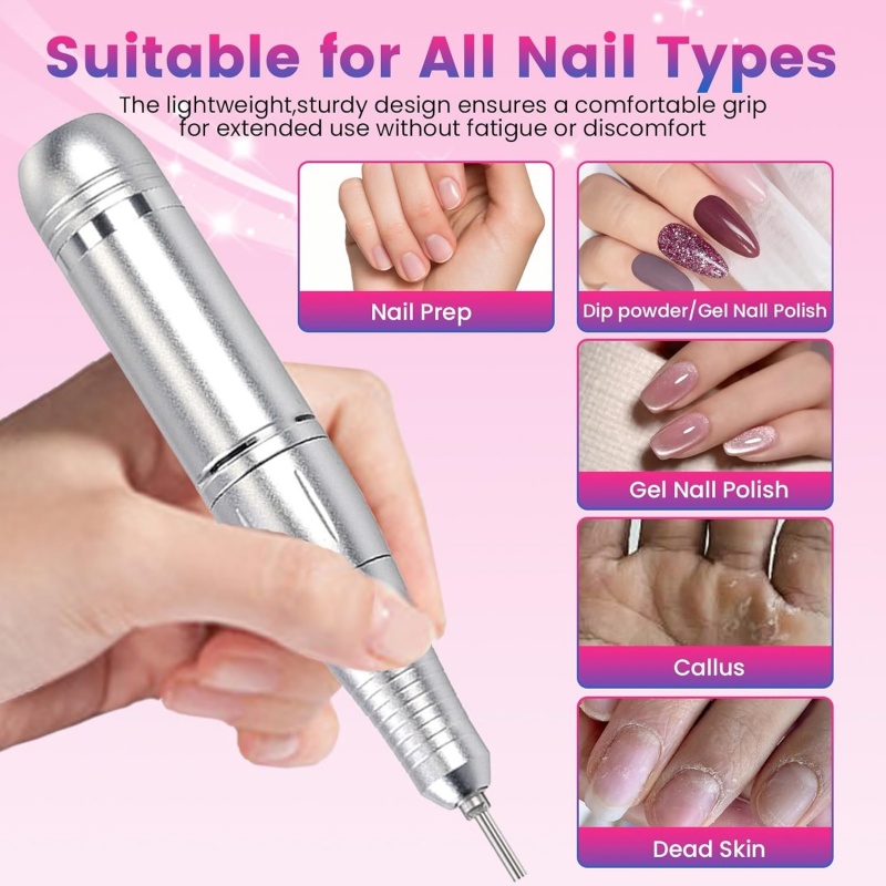 Electric Nail File Drill Machine USB Portable Manicure Pedicure UK — image 8
