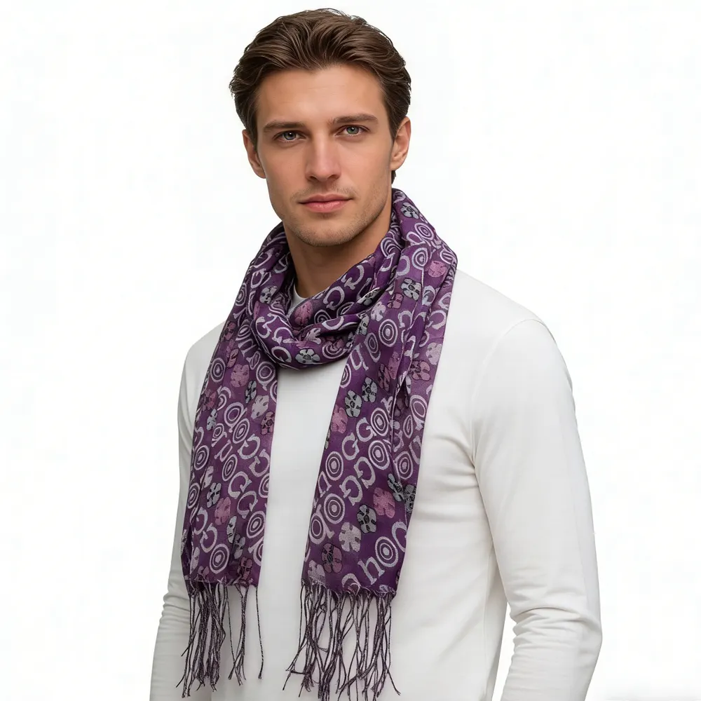 Purple Flowy Boho Viscose Watercolor Inspired