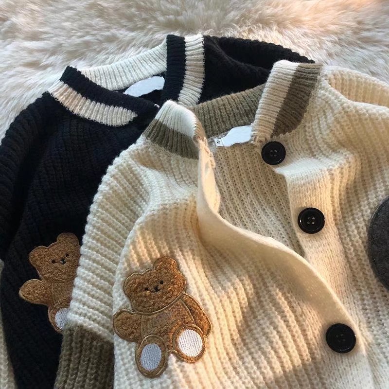 Lazy Knitted Sweater Spring And Autumn Bear Coat