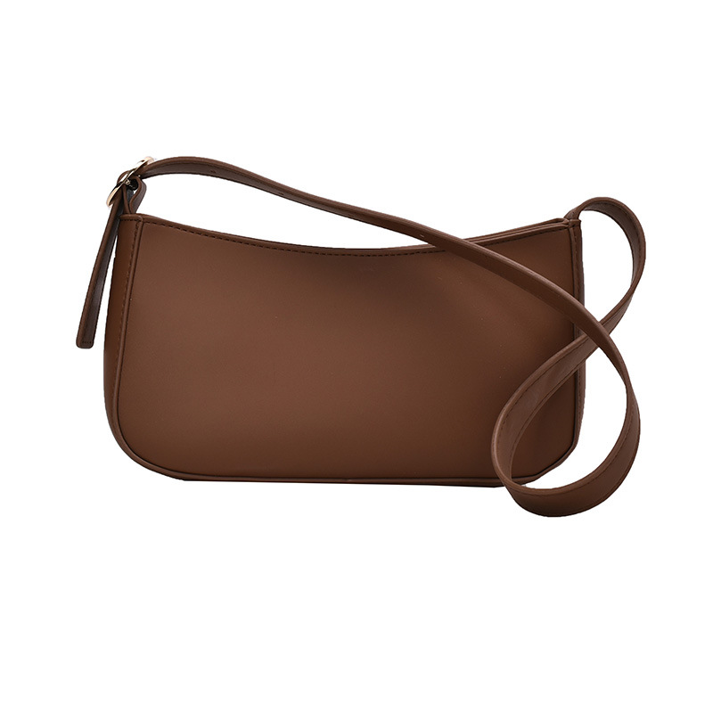Wind Baguette Underarm Bag Design One shoulder Handbag Brown - Shop at LoveMi