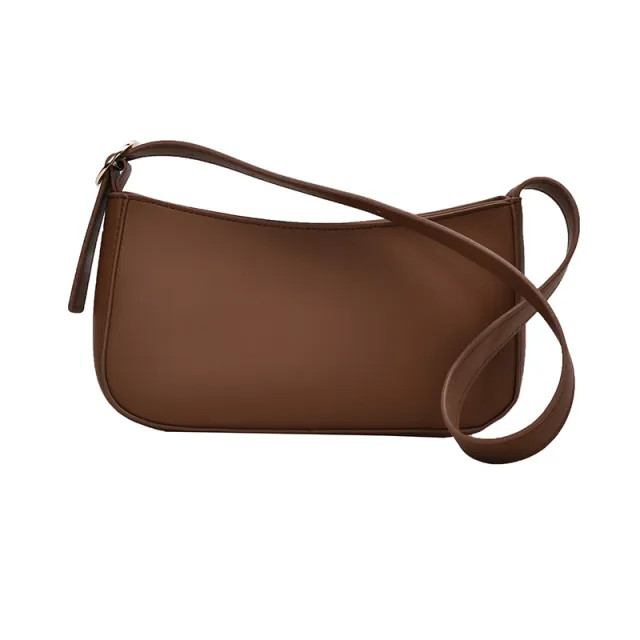 Wind Baguette Underarm Bag Design One shoulder Handbag Brown - Shop at LoveMi