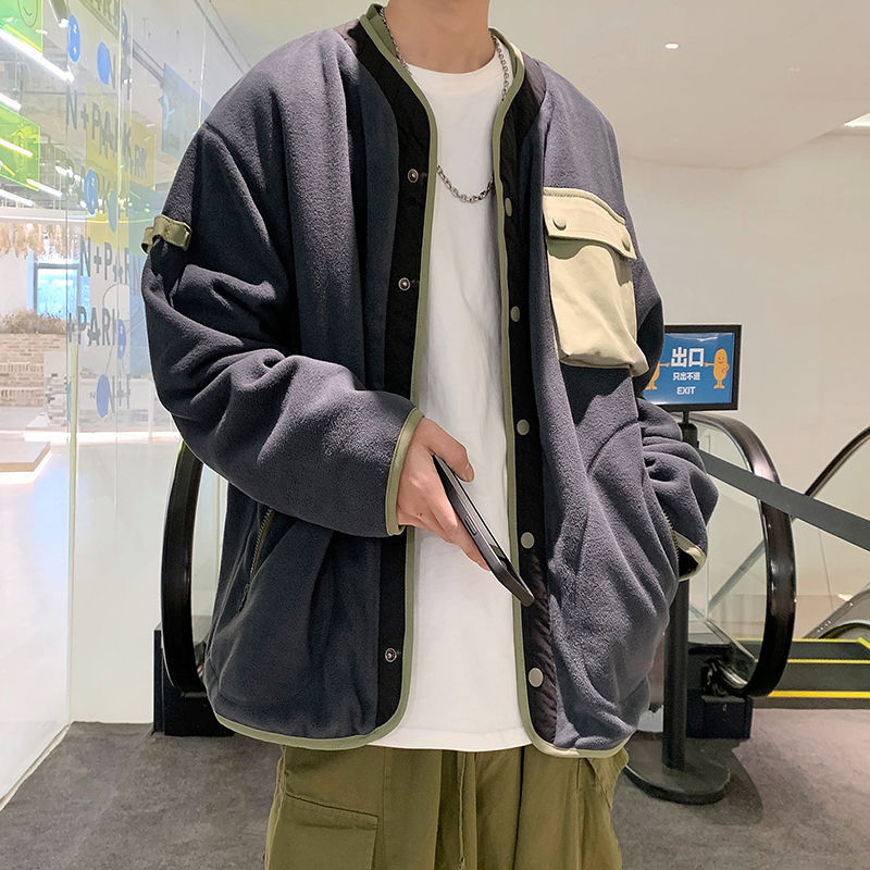 Men's Trendy Loose Ins Hong Kong Style Retro Sports Jacket