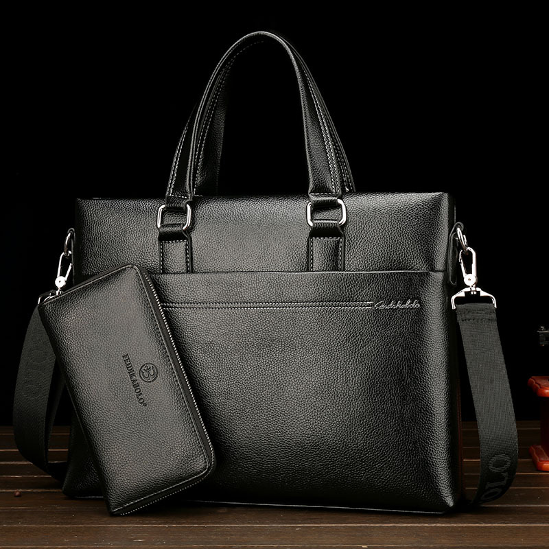 Leather Computer Leisure Bag With One Shoulder — foto 6