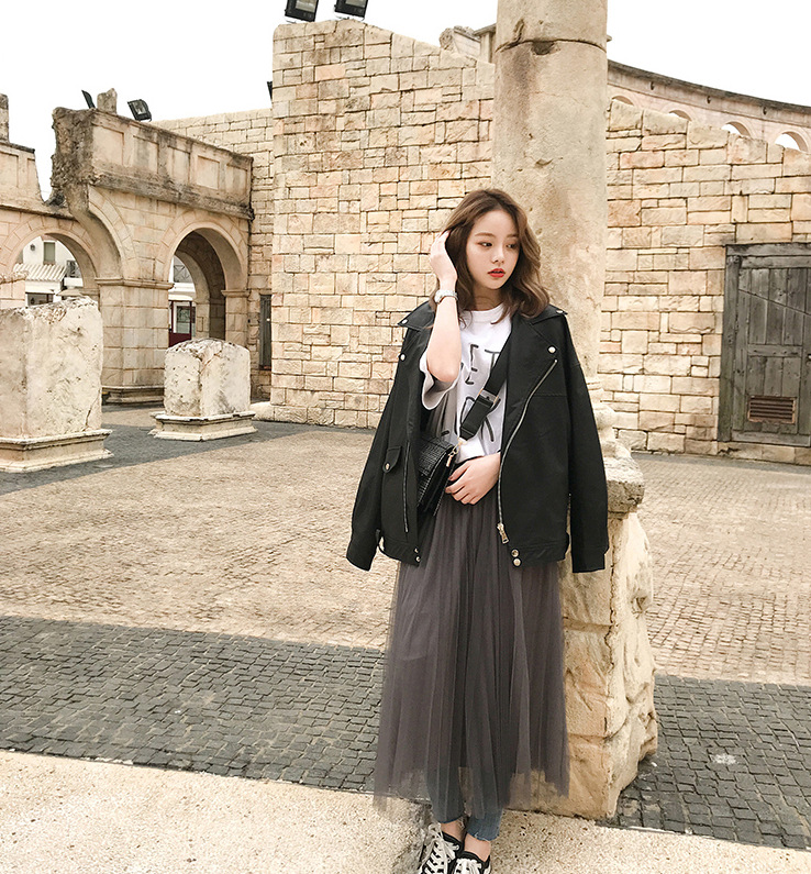 Short Korean Version Of The Thin Bf Wind Loose Locomotive Casual PU Leather Jacket