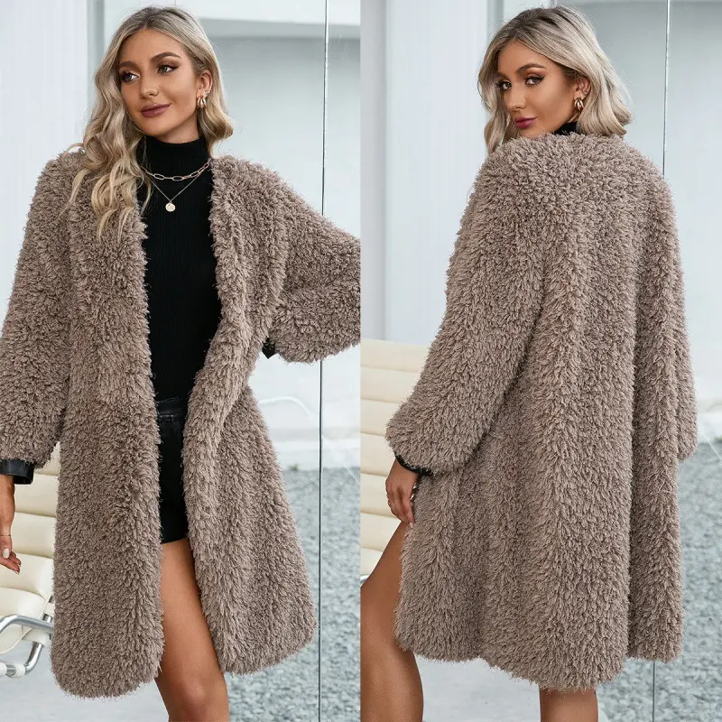 Loose Casual Mid-length Fur Fur Coat