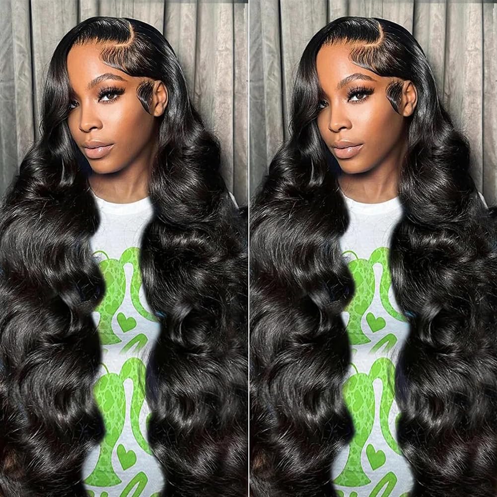 13x6 Lace Front Human Hair Wig Natural Color, Body Wave, Density