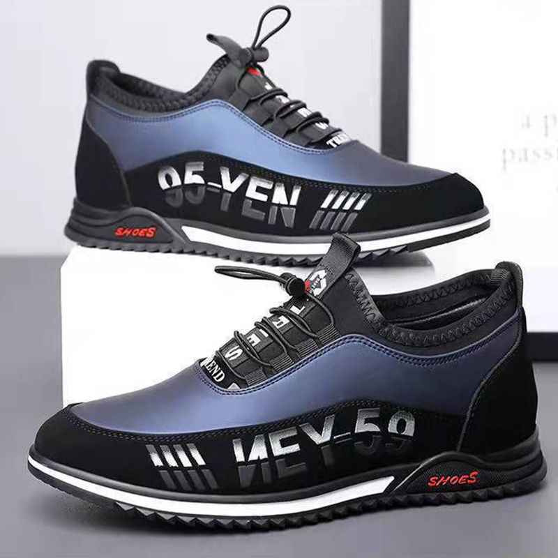 Title 3, Letter Print Sneakers Men No Tie Outdoor Runnin...