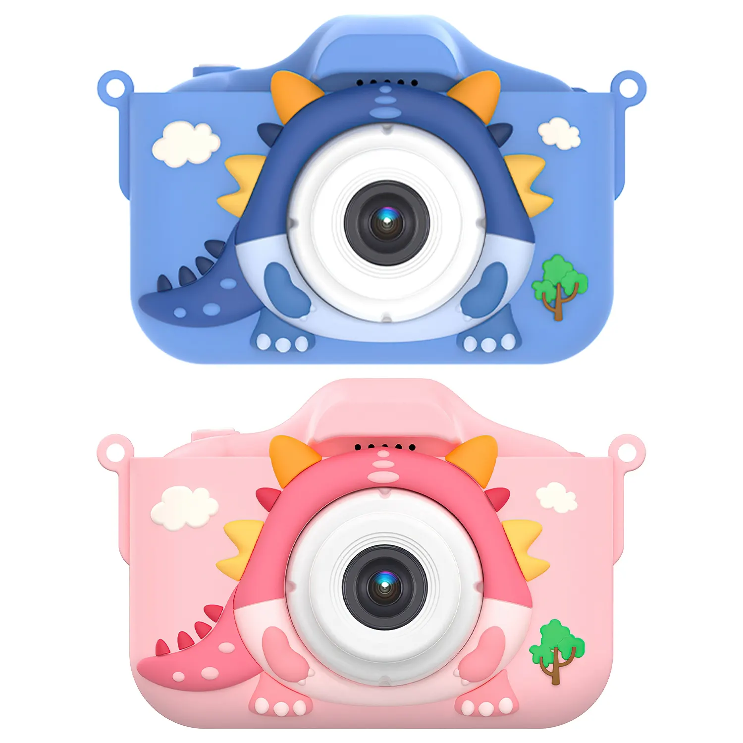 Pink-Blue Options -- Dinosaur Kids Selfie Camera