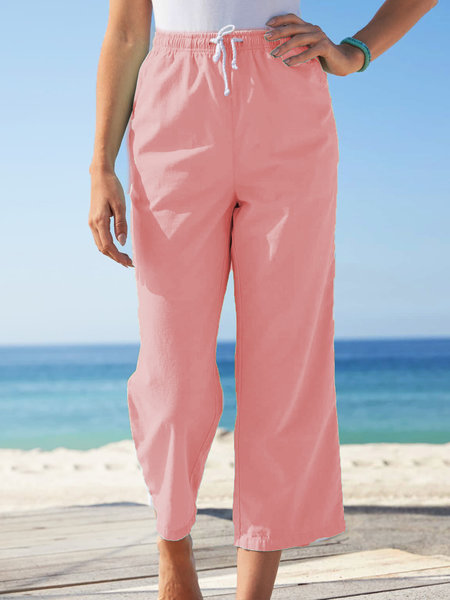 Title 6, Pure cotton pure color wash 9 points pants