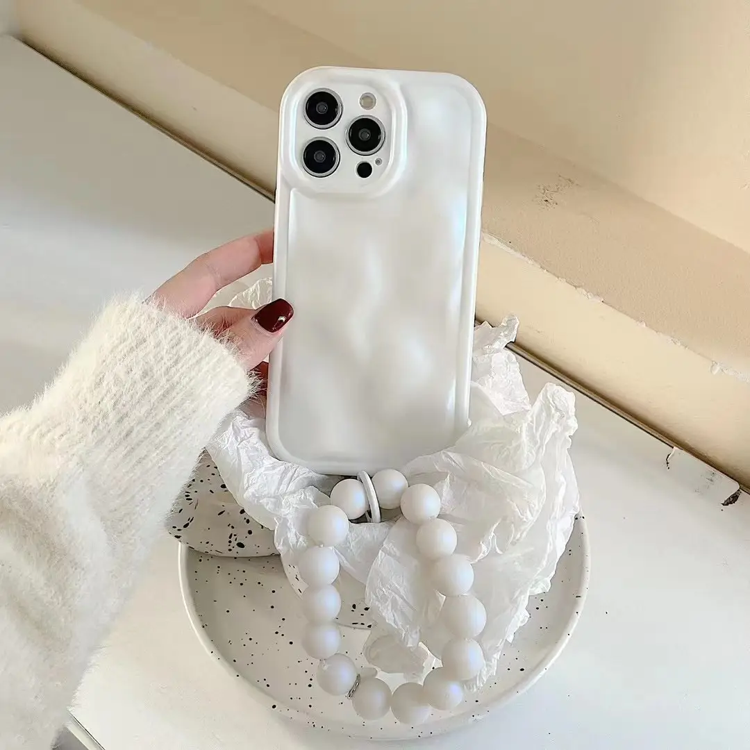 Simple White Embossed Mobile Phone Case