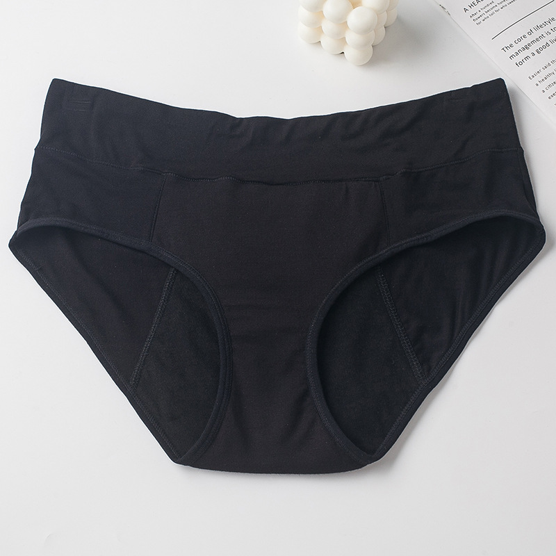 Physiological Panties Leak Proof Plus Size Women's Panties Black - Shop at LoveMi